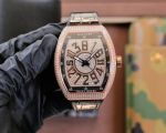 Franck Muller Crazy Hour CZ02 Movement Iced Out 44*53.7mm 316L Steel Watch